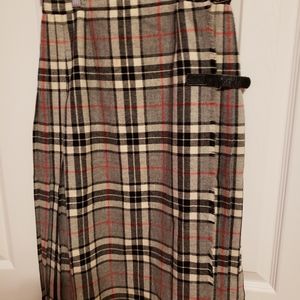 Vintage Archie Brown & Son of Bermuda Grey Plaid Wool Kilt size 8/10 Mint